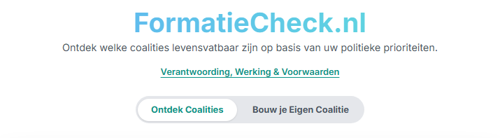 Banner Formatiecheck - ontdek coalities - bouw je eigen coalities - tweede kamer verkiezingen 2025