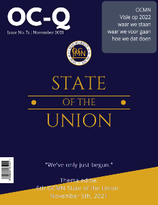 Voorpagina ocq magazine editie november 2021 nummer 7a themaeditie OCMN State of the Union